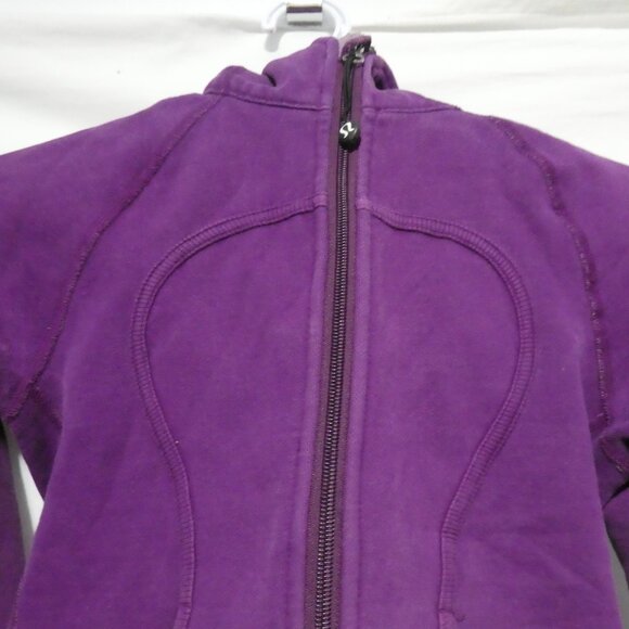 LULULEMON ATHETICA | size 2 | Classic Purple Scuba Heavyweight Zip-Up Hoodie - Picture 6 of 16